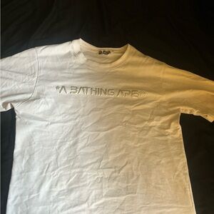 Bape White Short Sleeve Tees
